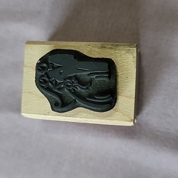 Stampendous wood mounted rubber stamp Bride And Groom Wedding - Picture 2 of 4